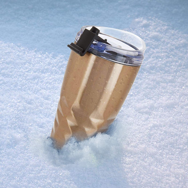Primula Peak Hot or Cold Vacuum Sealed Triple Layer Copper Technology Tumbler with Matching Colored Gift Box, 20 Ounce (Champagne) - Image 4